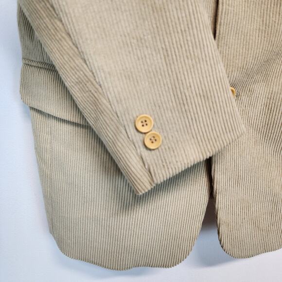StudioSuits Corduroy Blazer Mens 40S Tan Suit Jacket Sport Coat Androgynous - Picture 4 of 13